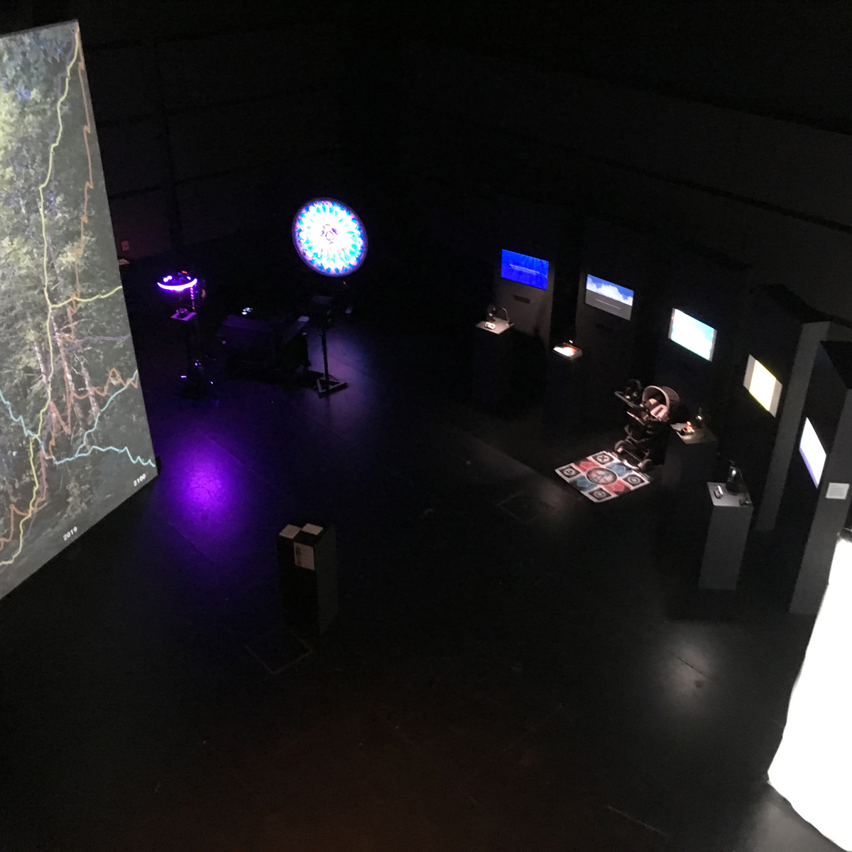 A view of the Receivership exhibition from above