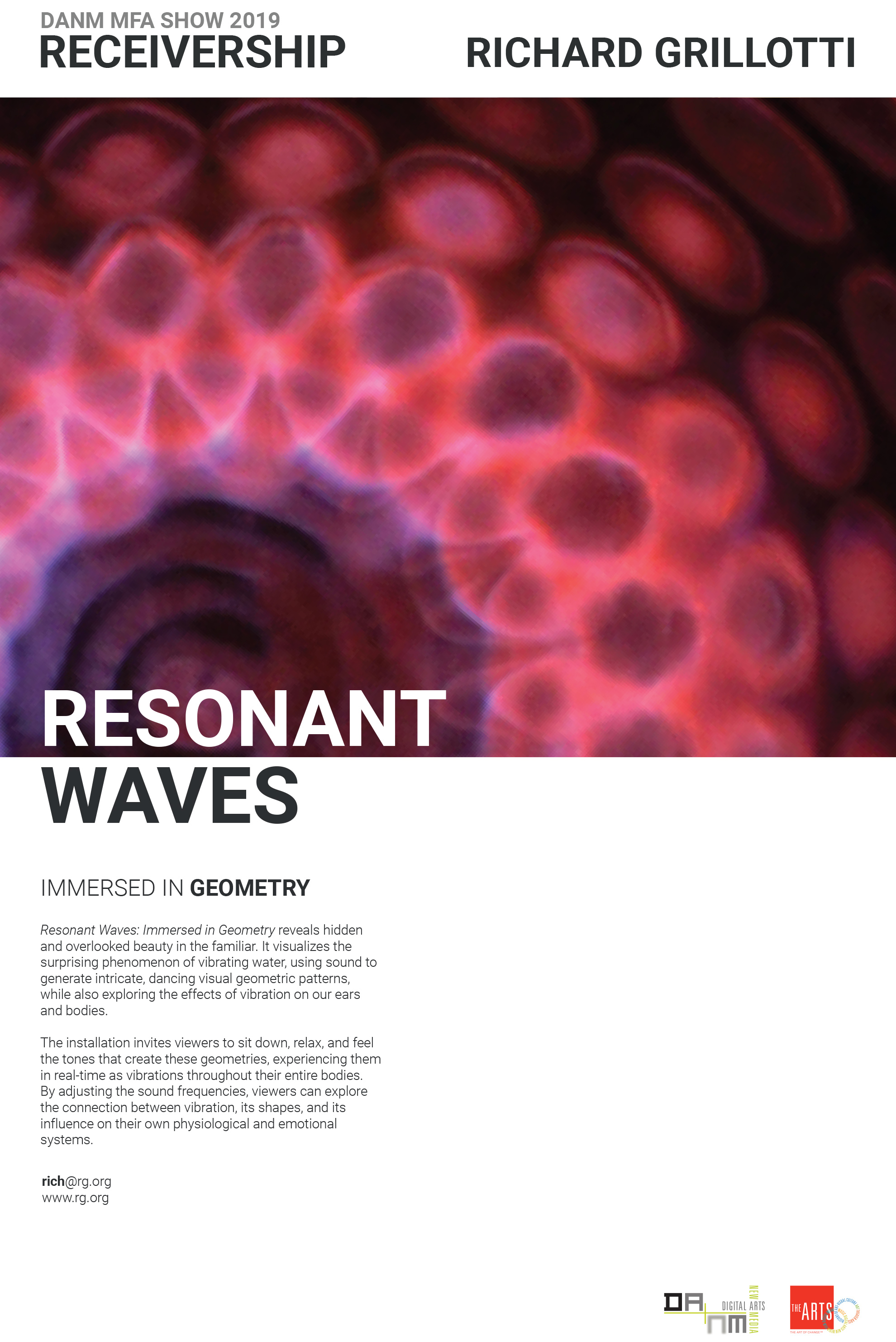 The Resonant Waves: Immersed in Geometry exhibition poster