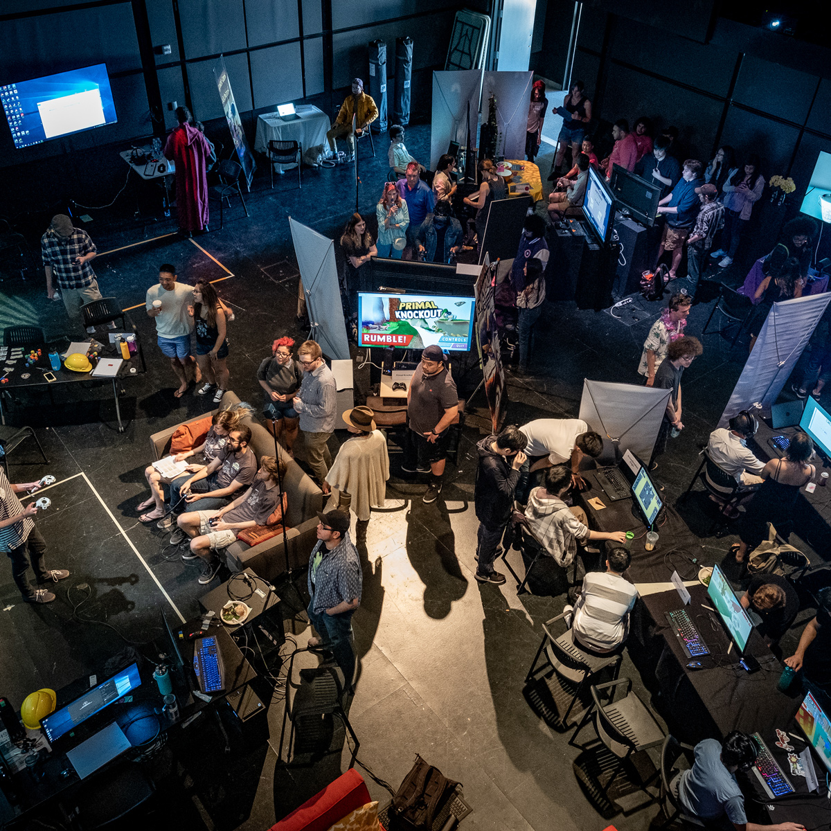 The largest room of games in the UCSC Games Showcase